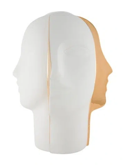 Pre-owned Jonathan Adler Atlas Split Vase In Neutral