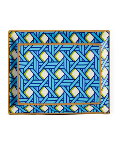 Jonathan Adler Basketweave 7" Rectangle Tray