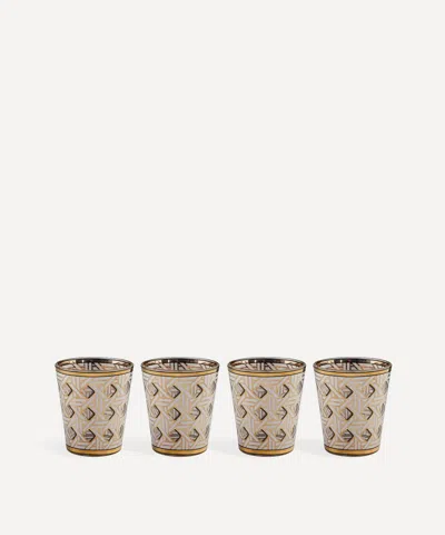Jonathan Adler Basketweave Glasses Set Of Four In Brown