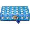 Jonathan Adler Basketweave Lacquer Jewelry Box In Blue