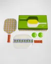 Jonathan Adler Basketweave Pickleball Set In Green