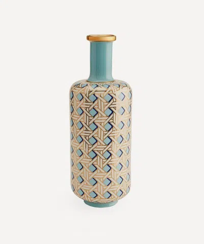 Jonathan Adler Basketweave Tall Bottle Vase In Multi