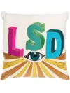 Jonathan Adler Beaded Lsd 20" Pillow In Nude