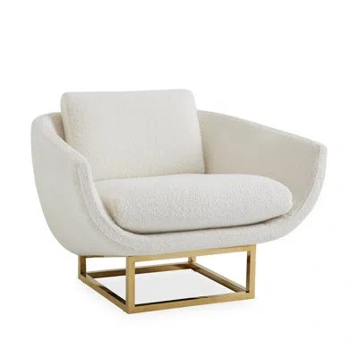 Jonathan Adler Beaumont Lounge Chair In Olympus Ivory