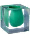 Jonathan Adler Bel Air Mini Scoop Vase In Emerald