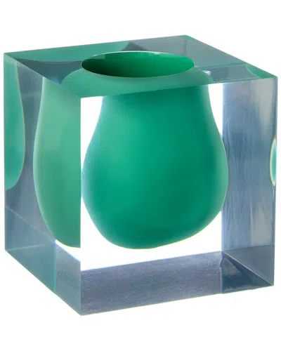 Jonathan Adler Bel Air Mini Scoop Vase In Emerald