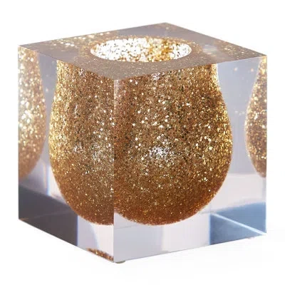 Jonathan Adler Bel Air Resin Table Vase In Gold