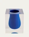 Jonathan Adler Jonathan Alder Bel Air Scoop Vase In Cobalt