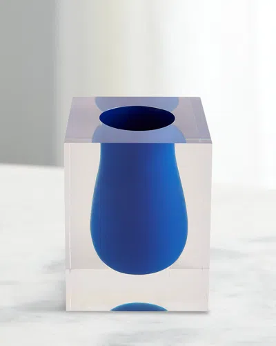 Jonathan Adler Bel Air Scoop Vase In Cobalt