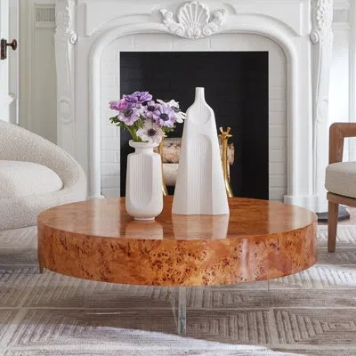 Jonathan Adler Bond Round Coffee Table In Brown