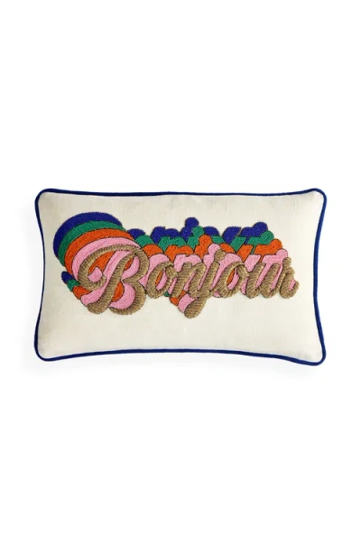 Jonathan Adler Bonjour Beaded Pillow In Multi