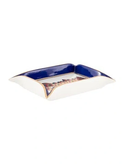 Pre-owned Jonathan Adler Bonjour Valet Tray In Blue