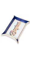 Jonathan Adler Bonjour Valet Tray In Blue/white/gold