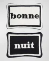Jonathan Adler Bonne Nuit Needlepoint Pillow Set In Multi