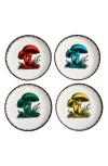 Jonathan Adler Botanist Canape Plate Set Of Four In Multicolor