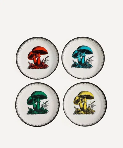 JONATHAN ADLER JONATHAN ADLER BOTANIST CANAPE PLATE SET OF FOUR