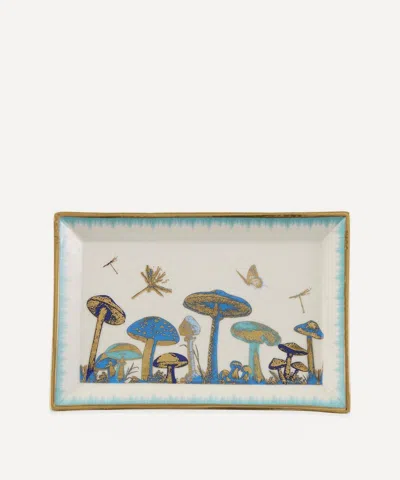 Jonathan Adler Botanist Mushroom Rectangle Tray In Multi