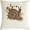 Jonathan Adler Botanist Snail Beaded Pillow In White