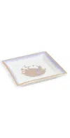 Jonathan Adler Botanist Snail Square Tray Pink In White