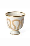 Jonathan Adler Botanist Snake & Apple Decorative Bowl In White/gold