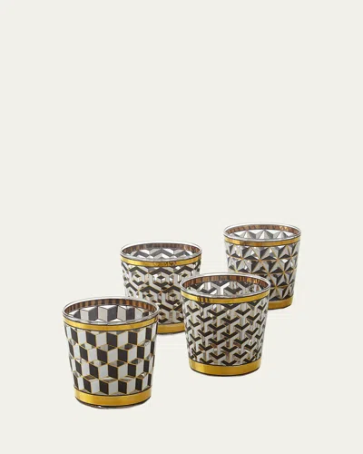 Jonathan Adler Boxed Versailles Glassware Set In Black/gold