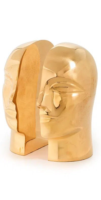 Jonathan Adler Brass Atlas Bookend Set Of 2