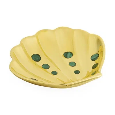 Jonathan Adler Brass Clam Shell Tray In Gold