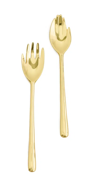 Jonathan Adler Brass Eve Serving Set Brass In Gold