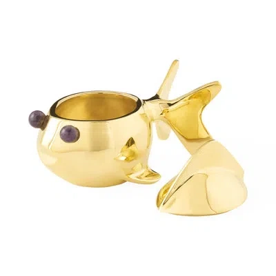 Jonathan Adler Brass Goldfish Box