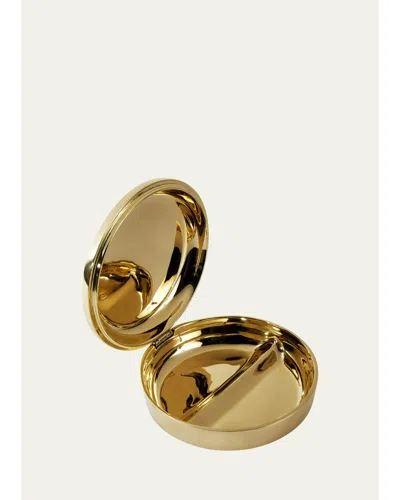 Jonathan Adler Brass Pill Box In Gold