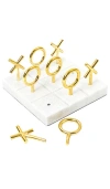 JONATHAN ADLER BRASS TIC-TAC-TOE SET