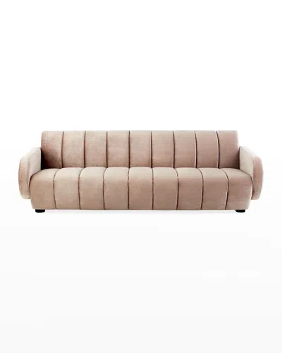Jonathan Adler Brigitte Velvet Sofa In Pink