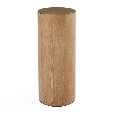 Jonathan Adler Brussels Round Pedestal Plant Stand In Brown
