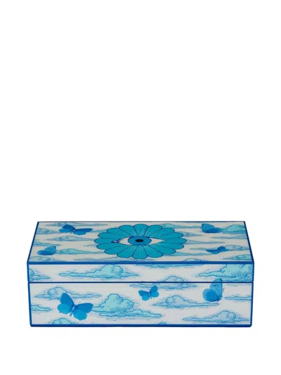 Jonathan Adler Butterfly-motif Decorative Box In Blue