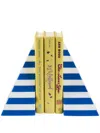 Jonathan Adler Striped Bookends In Blue