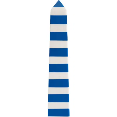 Jonathan Adler Cabana Obelisk Acrylic Sculpture In Blue