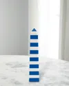 Jonathan Adler Cabana Obelisk Acrylic Sculpture In Blue