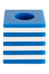 Jonathan Adler Cabana Scoop Vase In Blue/white Stripes