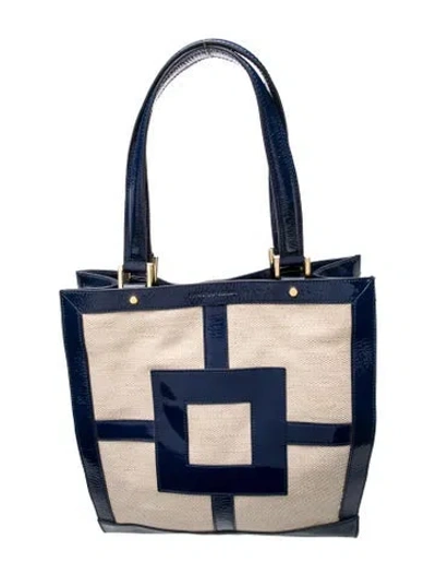 Pre-owned Jonathan Adler Canvas Tote In Blue