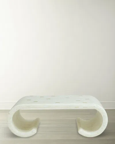 Jonathan Adler Casablanca Bone Scroll Cocktail Table