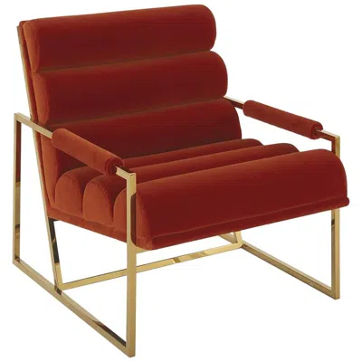 Pre-owned Jonathan Adler Channeled Goldfinger Lounge Chair In Brown