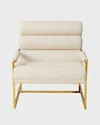 Jonathan Adler Channeled Goldfinger Lounge Chair In Animal Print