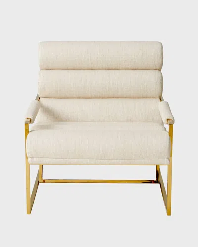 Jonathan Adler Channeled Goldfinger Lounge Chair In Animal Print