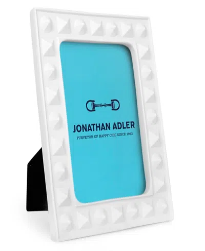 Jonathan Adler Charade 5" X 7" Studded Frame In White