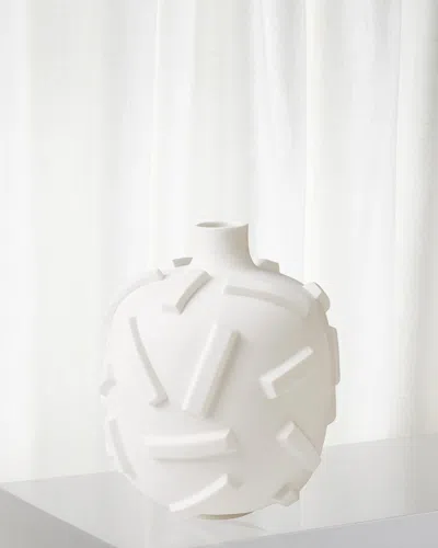 Jonathan Adler Charade Bars Vase In White