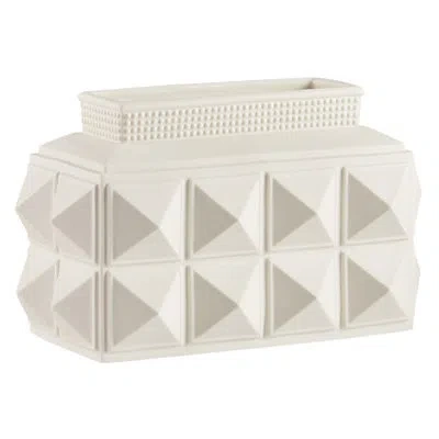 Jonathan Adler Charade Ceramic Table Vase In White