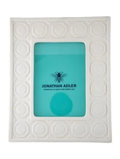 Pre-owned Jonathan Adler Charade Moulding 5 X 7 Picture Frame In White