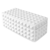 Jonathan Adler Charade Square Stud Box In Matte White