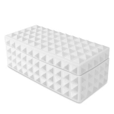 Jonathan Adler Charade Square Studded Box In White