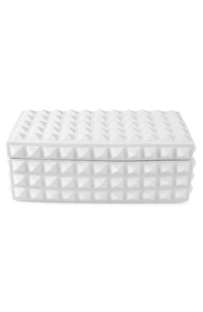 Jonathan Adler Charade Square Studded Box In White